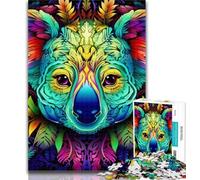 Puzzles for Adults Colorful Art Koala 1000 Piece Jigsaw Puzzles for Teenagers Gifts,Toys Educational Games Stress Relieving Wall Decoration 26x38cm