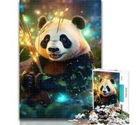 Puzzles for Adults Colorful Art Panda Jigsaws Puzzles 1000 Pieces for Teenagers Gifts,Family Games Christmas Birthday Gifts 75x50cm