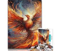 Puzzles for Adults Colorful Art Phoenix 1000 Piece Jigsaw Puzzles for Teenagers,Educational Games Home Decoration Deal As Gifts for The Whole Family 75x50cm