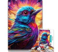 Puzzles for Adults Colorful Art Sparrow Puzzles for Teenagers 1000 Pieces,Decompressing Intellectual Educational Toy Birthday Present, Gifts 26x38cm
