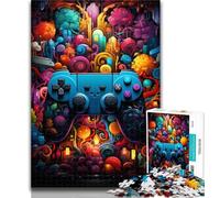 Puzzles for Adults Colorful Gamepad 1000 Piece Jigsaw Puzzles for Adults Gifts,Challenging Game And Family Play Secret Santa Gifts 26x38cm