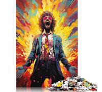 Puzzles for Adults Colorful Psychedelic Man Jigsaw Puzzles for Adults 尺寸 Wooden Jigsaw for Adults & Kids Age 12 Up Puzzle Wall Decoration 1000pcs (75x50cm)