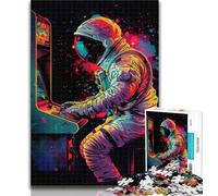 Puzzles for Adults Colour Space Astronauts Jigsaws 1000 Pieces for Teenagers,Decompressing Intellectual Educational Toy Great Gifts And Toys 26x38cm