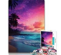 Puzzles for Adults Colourful Dream Beach Puzzles 1000 Pieces for Adults,Toys Educational Games Stress Relieving Parent-child Interaction 75x50cm