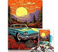 Puzzles for Adults Cool Colourful Sports Cars Jigsaw Puzzles for Adults 1000 Piece,Fun Activity for Home, Rainy Days Toys, Birthday Gifts 50x75cm