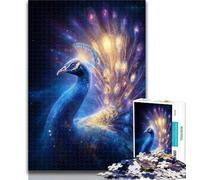Puzzles for Adults Cosmic Peacock Jigsaws 1000 Pieces for Teenagers,Decompressing Intellectual Educational Toy Great Gifts And Toys 26x38cm