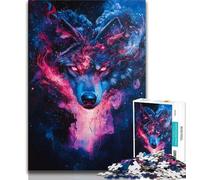 Puzzles for Adults Cosmic Wolf Puzzles for Teenagers 1000 Pieces,Relax Games Is Ideal As A Gift for The Whole Family (26x38cm)