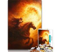 Puzzles for Adults Cowboy Oil Painting Puzzles for Teenagers 1000 Pieces,Relax Games Is Ideal As A Gift for The Whole Family 26x38cm