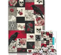 Puzzles for Adults Crow Skeleton Jigsaws 1000 Pieces for Adults,Toys Educational Games Stress Relieving Parent-child Interaction 26x38cm