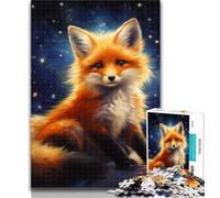 Puzzles for Adults Cute Animal Fox 1000 Piece Jigsaw Puzzle for Adults Teens,Birthday Present, Gifts, Wall Art for And Age 14 Years Up 26x38cm