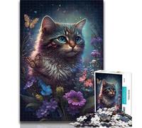 Puzzles for Adults Cute Kitten Jigsaws 1000 Pieces for Teenagers,Toys Educational Games Stress Relieving Wall Decoration 26x38cm