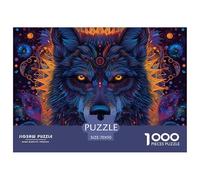 Puzzles for Adults, Dazzling Wolves Jigsaw Puzzles for Adults, Unique Greedy Wolf Star Shape Puzzle Gifts, Paper Quality Puzzles for Family Game And Home Decor 70x50cm/1000pcs