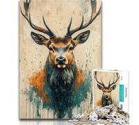 Puzzles for Adults Deer in Mountains And Rivers Jigsaws Puzzles 1000 Pieces for Teenagers Gifts,Train Your Brain And Hands Birthday Present, Gifts 50x75cm