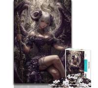 Puzzles for Adults Demonic Angel Young Girl 1000 Piece Jigsaw Puzzles for Adults Gifts,Educational Game Challenge Toy for Women And Men (38x26cm)