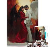 Puzzles for Adults Demons And Angels Puzzles 1000 Pieces for Adults,Wall Decoration Unique Birthday And Xmas Gifts Suitable for And 14 50x75cm