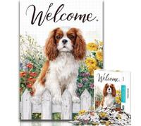 Puzzles for Adults Dog in The Garden Jigsaws 1000 Pieces for Teenagers,Decompressing Intellectual Educational Toy Great Gifts And Toys 26x38cm