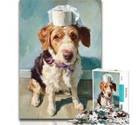 Puzzles for Adults Dog Playing with Toilet Paper Adult Jigsaws 1000 Piece,with Fully Interlocking Randomly Shaped Pieces for And 14 Years Old 50x75cm