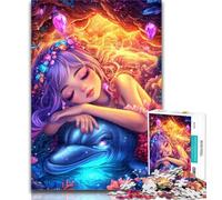 Puzzles for Adults Dolphin And Girl Jigsaw Puzzles for Adults 1000,Learning Educational Toys Family Games Birthday Present, Gifts 26x38cm
