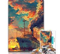 Puzzles for Adults Dream Ship Jigsaw Puzzles for Teenagers,Toys Educational Games Stress Relieving Parent-child Interaction 50x75cm