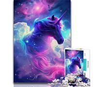 Puzzles for Adults Dreamy Purple Horse 1000 Piece Jigsaw Puzzle for Adults Teens,Birthday Present, Gifts, Wall Art for And Age 14 Years Up (26x38cm)