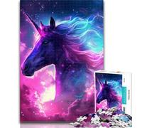 Puzzles for Adults Dreamy Purple Horse 1000 Piece Jigsaw Puzzles for Teenagers Gifts,for Educational Game Challenge Toy Artists Collection, Fine Art 26x38cm
