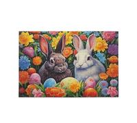 Puzzles for Adults Easter Bunny Eggs Cute Rabbit Jigsaw Puzzles Kids Toy Game Gift_1000pcs