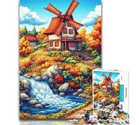 Puzzles for Adults Fall Farm Adult Jigsaws 1000 Pieces Difficult,Challenging Game for The Whole for Women, Gifts for Men 26x38cm