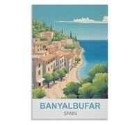 puzzles for adults, family puzzle game birthday gifts, Banyalbufar Spain，Adults 1000 Piece Jigsaw Puzzle- Christmas，75x50，wooden puzzle ，AA-1334