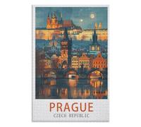 puzzles for adults, family puzzle game birthday gifts, Czech Republic Prague，Adults 1000 Piece Jigsaw Puzzle- Christmas，75x50，wooden puzzle ，AA-1254