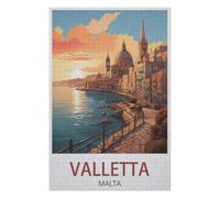 puzzles for adults, family puzzle game birthday gifts, Valletta Malta，Adults 1000 Piece Jigsaw Puzzle- Christmas，75x50，wooden puzzle ，AA-1434