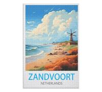 puzzles for adults, family puzzle game birthday gifts, Zandvoort Netherlands，Adults 1000 Piece Jigsaw Puzzle- Christmas，75x50，wooden puzzle ，AA-354