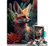 Puzzles for Adults Fantasy Animals Nature Fox 1000 Piece Jigsaw Puzzles for Adults Gifts,with Matching Poster And Trivia Sheet for Age 14 (38x26cm)