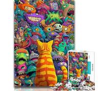 Puzzles for Adults Fantasy Art Cat Puzzles 1000 Pieces for Adults,Wall Decoration Unique Birthday And Xmas Gifts Suitable for And 14 26x38cm