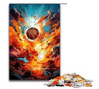 Puzzles for Adults Fantasy Color Basketball 1000 Piece Wooden Jigsaw for Kids Age 12 Years Up Home Decoration 1000 PCS(75x50cm)