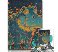 Puzzles for Adults Fantasy Hippo 1000 Piece Jigsaw Puzzles for Adults Gifts,Educational Game Challenge Toy for Women And Men 50x75cm