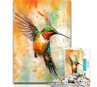 Puzzles for Adults Fantasy Hummingbird Adult Jigsaws 1000 Piece,with Fully Interlocking Randomly Shaped Pieces for And 14 Years Old 26x38cm