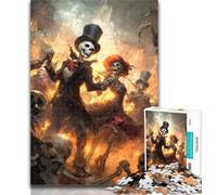 Puzzles for Adults Fantasy Mexican Skeleton Couple 1000 Piece Jigsaw Puzzles for Adults,Family Game Birthday Gifts.Challenge High Difficulty 50x75cm
