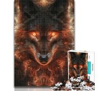 Puzzles for Adults Fantasy Wolf Portrait Jigsaw Puzzles for Adults 1000 Pieces,Educational Stress Relief Toy Great Gifts And Toys 50x75cm