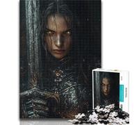Puzzles for Adults Female Knight 1000 Pieces Jigsaw Puzzles for Adults And Teens,with Fully Interlocking Randomly Shaped Pieces for And 14 Years Old 26x38cm