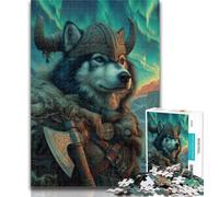 Puzzles for Adults Fierce Siberian Husky Puzzles for Adults 1000 Pieces,Birthday Present, Gifts, Wall Art for And Age 14 Years Up 26x38cm