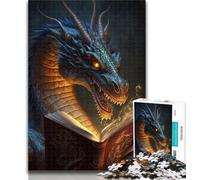 Puzzles for Adults Fire Dragon in Heaven Puzzles for Teenagers 1000 Pieces,Relax Games Is Ideal As A Gift for The Whole Family 50x75cm