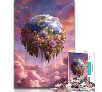 Puzzles for Adults Flower Earth 1000 Piece Jigsaw Puzzles for Teenagers Gifts,Toys Educational Games Stress Relieving Wall Decoration 26x38cm