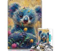 Puzzles for Adults Flower Koala Jigsaws 1000 Pieces for Teenagers,Toys Educational Games Stress Relieving Wall Decoration 50x75cm
