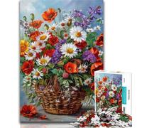 Puzzles for Adults Flowers in The Basket Jigsaws Puzzles 1000 Pieces for Teenagers Gifts,DIY Birthday Gifts for Teens And Adults 50x75cm