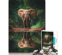 Puzzles for Adults Forest Elephants Puzzles for Adults 1000 Pieces,Birthday Present, Gifts, Wall Art for And Age 14 Years Up 26x38cm