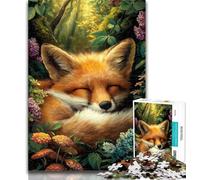 Puzzles for Adults Forest Fox 1000 Piece Jigsaw Puzzles for Adults Gifts,Challenging Game And Family Play Secret Santa Gifts 50x75cm