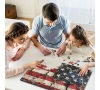 Puzzles for Adults Fractured American Flag 1000 Piece Jigsaw Puzzles Wood Puzzle for Adults And Age 18 Years Up Puzzle Fun Puzzles Games 1000pcs (75x50cm)