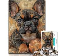 Puzzles for Adults French Bulldog Jigsaws Puzzles 1000 Pieces for Teenagers Gifts,Train Your Brain And Hands Birthday Present, Gifts 50x75cm