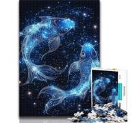 Puzzles for Adults Galactic Pisces Jigsaw Puzzles for Adults,Toys Educational Games Stress Relieving Great Gifts And Toys 50x75cm