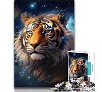 Puzzles for Adults Galaxies Tigers Adult Jigsaws 1000 Piece,with Fully Interlocking Randomly Shaped Pieces for And 14 Years Old 26x38cm
